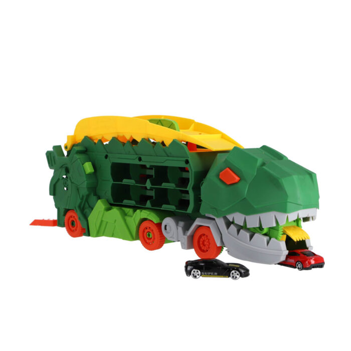 Transporter carrycase dino met 2 diecast auto's - Afbeelding 5