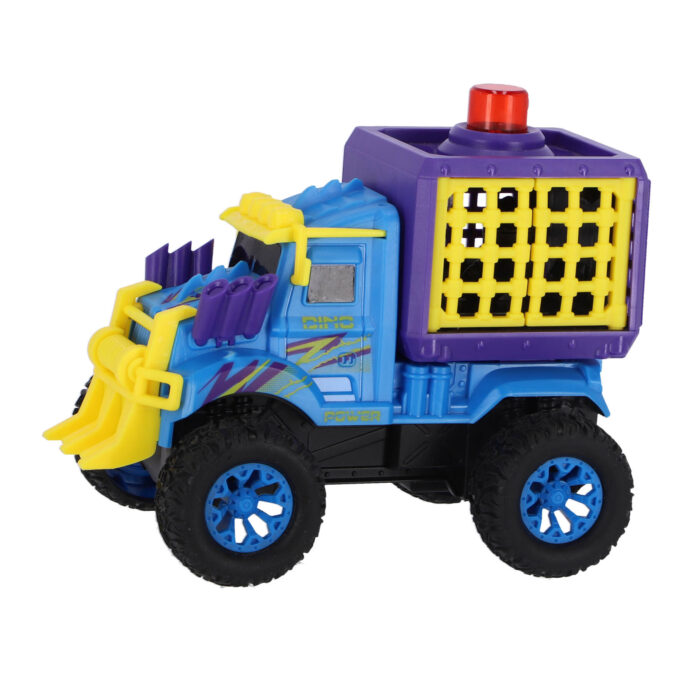 Truck met Dino in Kooi met Licht en Geluid 17 cm - Afbeelding 4
