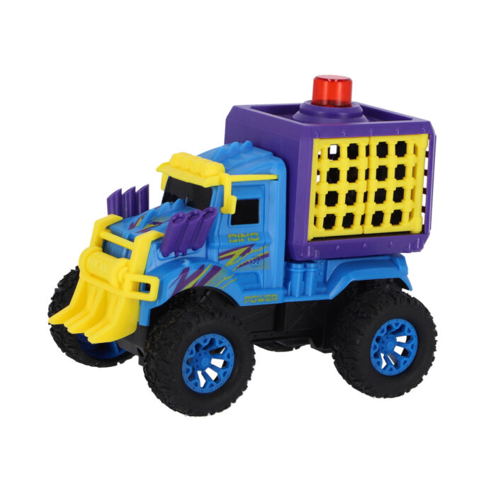 Truck met Dino in Kooi met Licht en Geluid 17 cm - Afbeelding 5