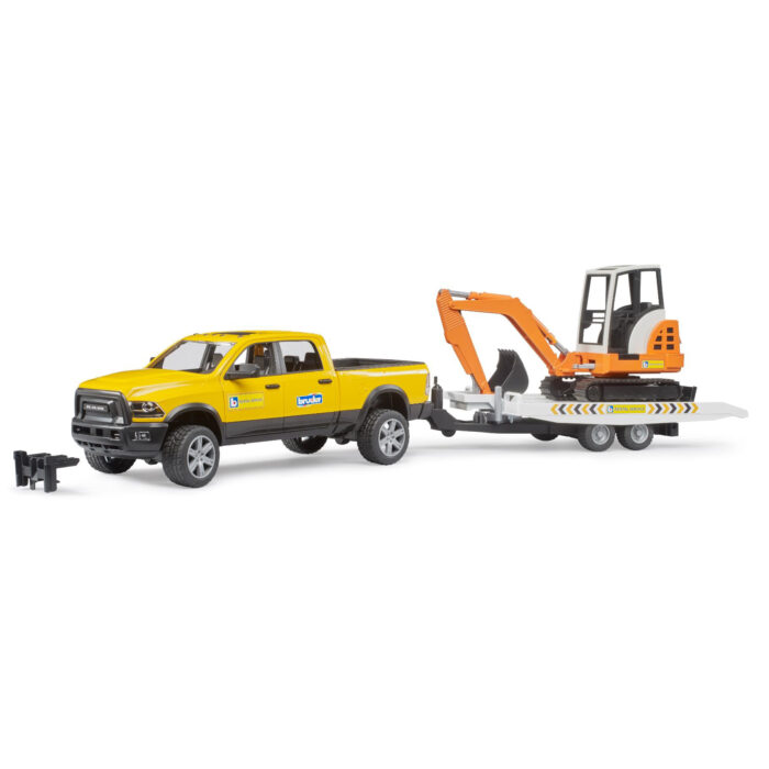 Auto Ram 2500 Power Wagen Rental Service met aanhangwagen en minibagger - Afbeelding 2