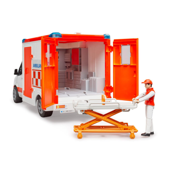 Bruder Mercedes Benz Sprinter Ambulance met Chauffeur + Licht en Geluid - Afbeelding 5