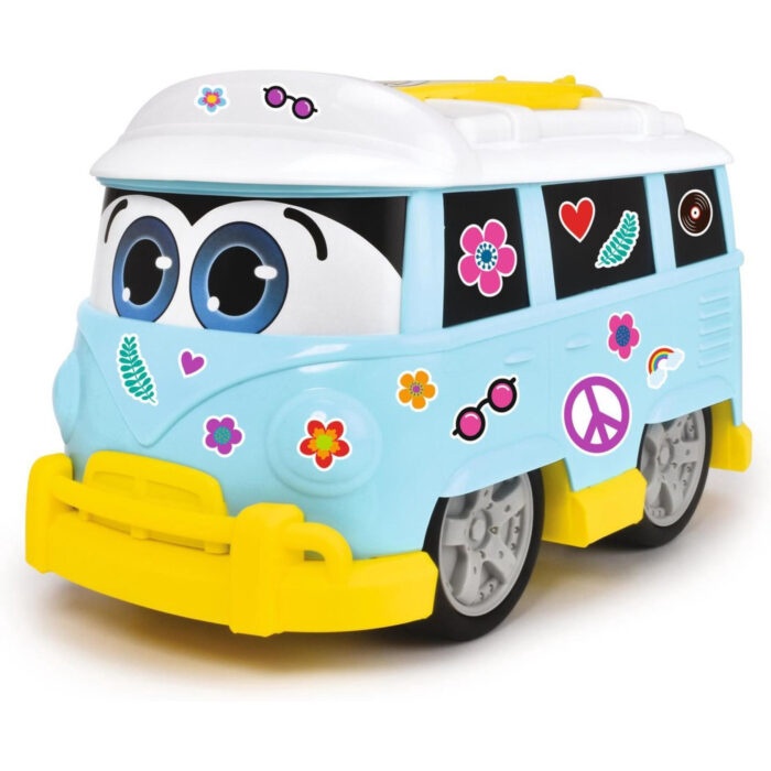 Bus Dickie Sunny surfer bus 25 cm met stickers - Afbeelding 2