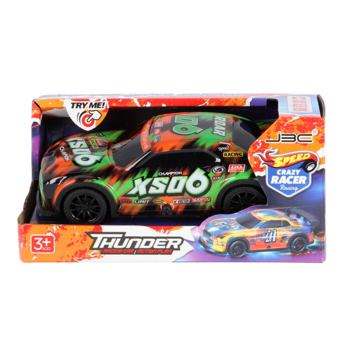 Auto Thunder met licht en geluid Crazy Racer - Afbeelding 3