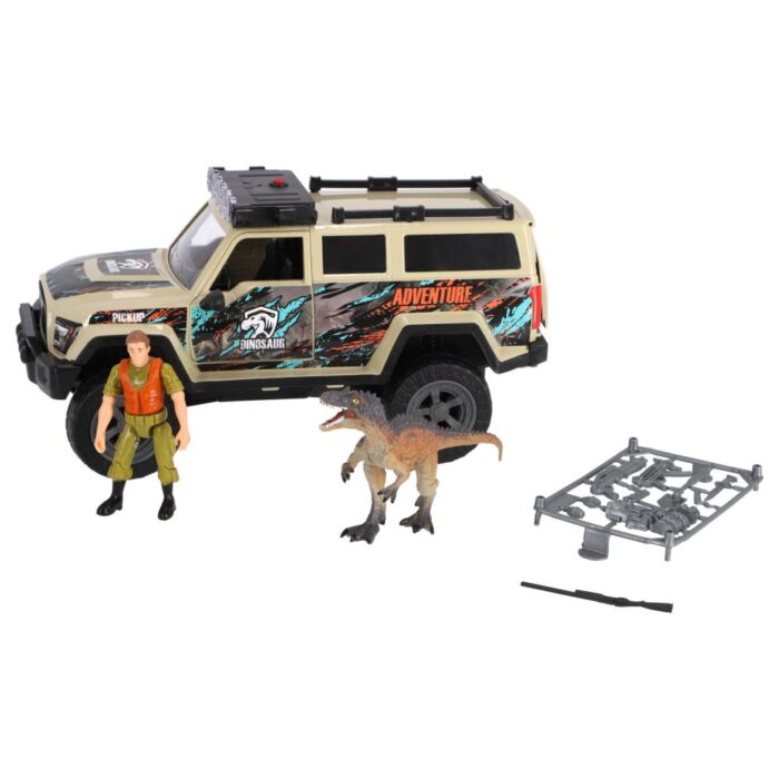 Dinobase Auto terreinwagen met dino en licht en geluid