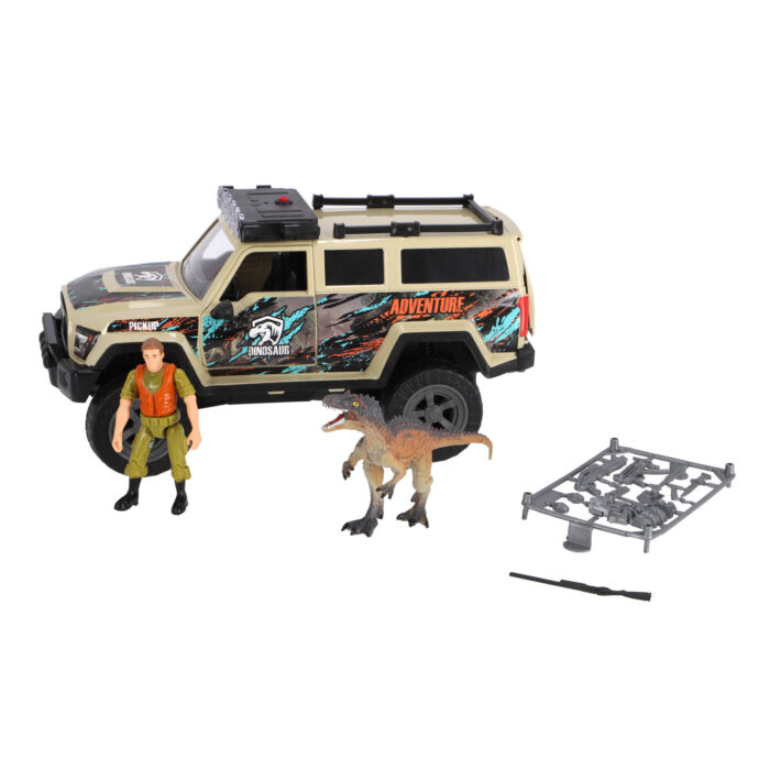 Dinobase Auto terreinwagen met dino en licht en geluid - Afbeelding 2