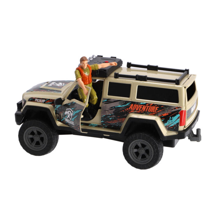 Dinobase Auto terreinwagen met dino en licht en geluid - Afbeelding 6