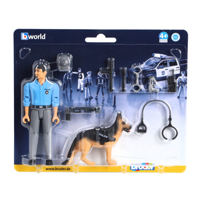 Bruder Figuur Politie Met Hond B World - Afbeelding 3