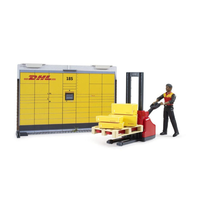 Bruder DHL Pakketdienst met Palletwagen + Figuur - Afbeelding 4