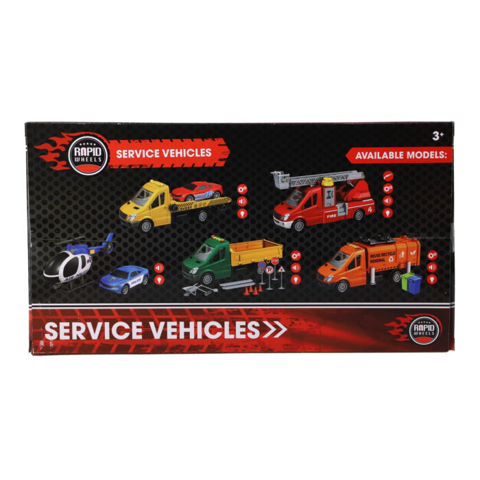 Rapid Wheels Vuilniswagen Met Licht En Geluid En Frictie - Afbeelding 5