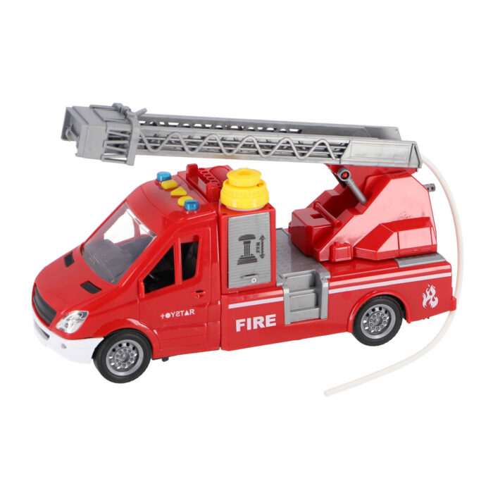 Rapid Wheels Brandweerwagen Met Ladder En Licht En Geluid En Frictie/Sproeifunctie - Afbeelding 2