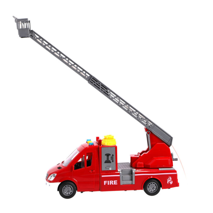Rapid Wheels Brandweerwagen Met Ladder En Licht En Geluid En Frictie/Sproeifunctie - Afbeelding 3