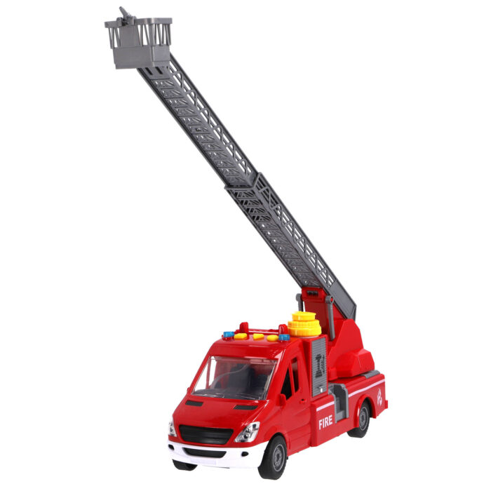 Rapid Wheels Brandweerwagen Met Ladder En Licht En Geluid En Frictie/Sproeifunctie - Afbeelding 4