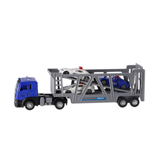 Rapid Wheels vrachtwagen pull back diecast met 3 auto's - Afbeelding 2