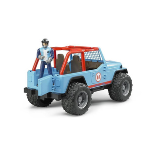 Bruder Jeep Cross Country Racer Blauw met Coureur - Afbeelding 2