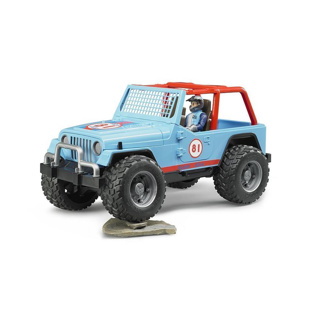 Bruder Jeep Cross Country Racer Blauw met Coureur - Afbeelding 3