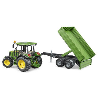 Bruder Tractor John Deere 5115M Met Aanhanger - Afbeelding 2