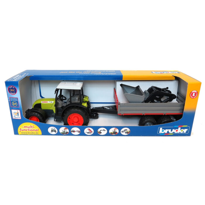 Bruder Tractor Claas Nectis 267 F Met Aanhanger - Afbeelding 5