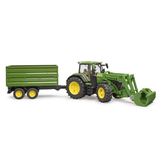 Bruder Tractor John Deere 7R 350 Met Aanhanger - Afbeelding 2