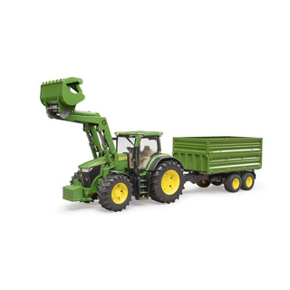 Bruder Tractor John Deere 7R 350 Met Aanhanger - Afbeelding 3