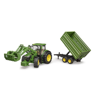 Bruder Tractor John Deere 7R 350 Met Aanhanger - Afbeelding 4