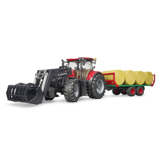 Bruder Tractor Case Met Balenaanhanger - Afbeelding 2