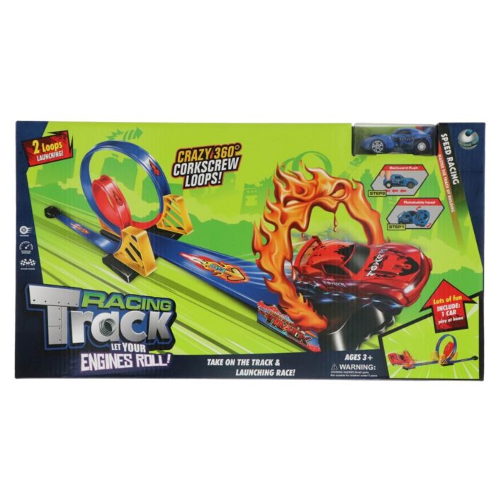 Racebaan vlammen met looping groot