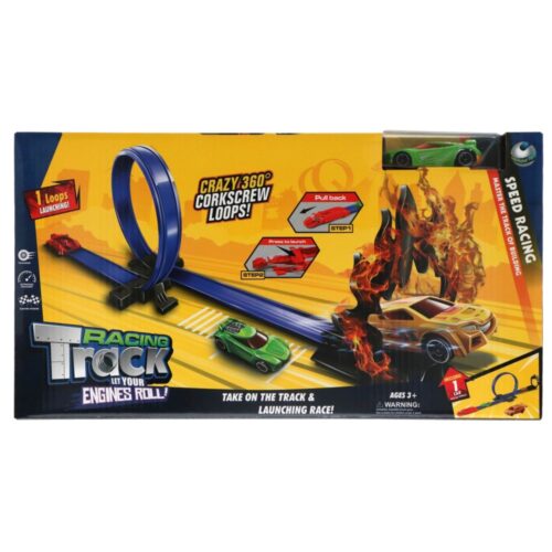 Racebaan vlammen met looping klein