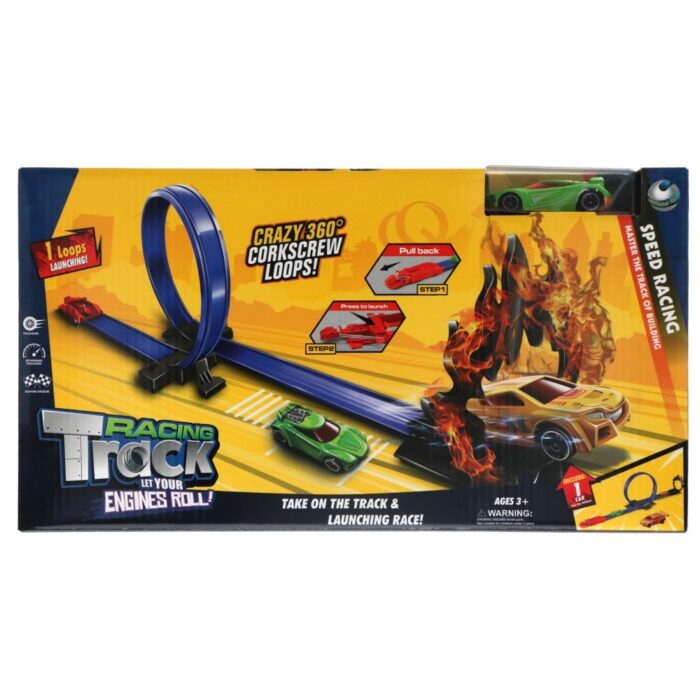 Racebaan vlammen met looping klein