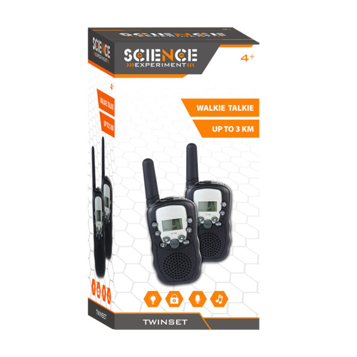 Science Walkie Talkie Twinset Zwart 3 Km - Afbeelding 5