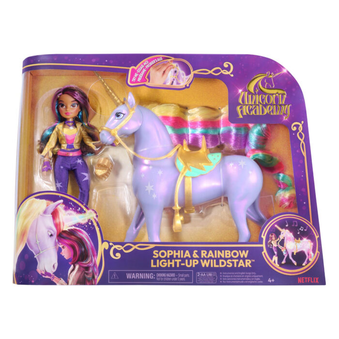 Unicorn Academy Gift Set Unicorn Wildstar Rainbow Light Up & Pop Sophia - Afbeelding 2