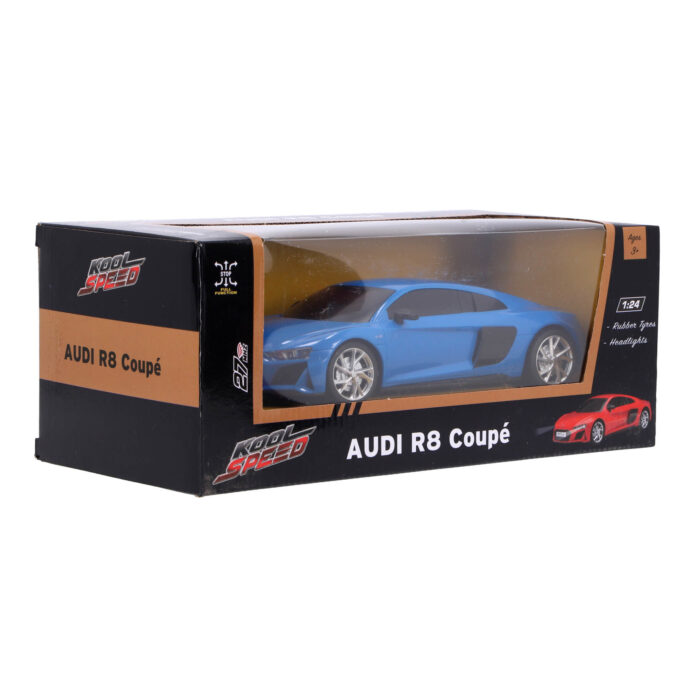 Radiografisch bestuurbare auto audi 1:24 r8 coupé  blauw - Afbeelding 6