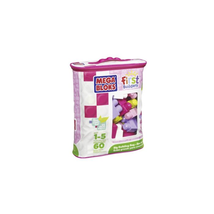 Fischer price mega bloks first builders blokkentas 60 stuks roze