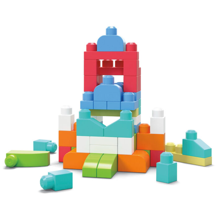 Fischer price mega bloks first builders blokkentas 60 stuks roze - Afbeelding 4