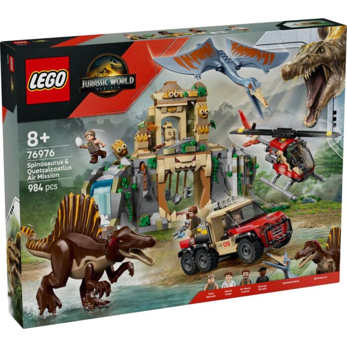 LEGO 76976 Jurassic World Spinosaurus en Quetzalcoatlus luchtmissie
