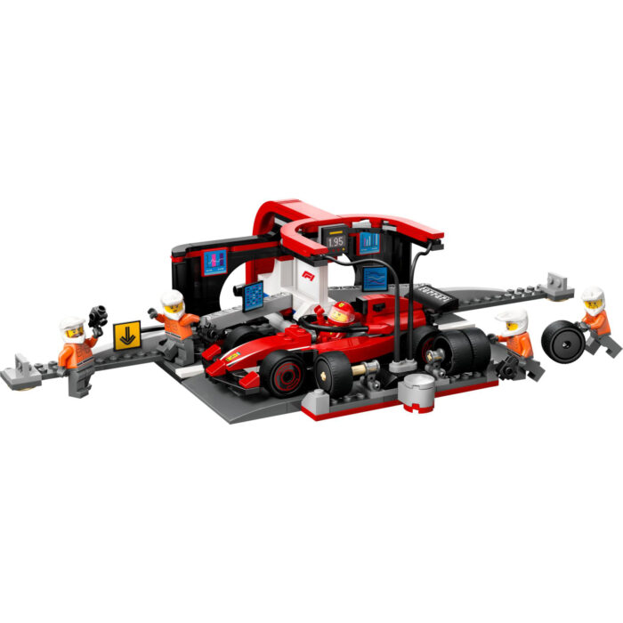 LEGO 60443 City F1 pitstop en pitcrew met Ferrari - Afbeelding 2