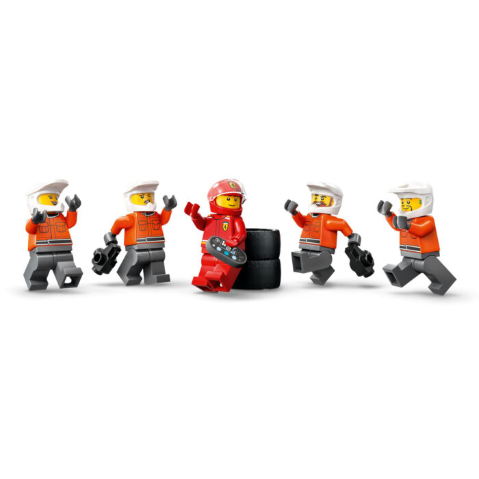 LEGO 60443 City F1 pitstop en pitcrew met Ferrari - Afbeelding 3