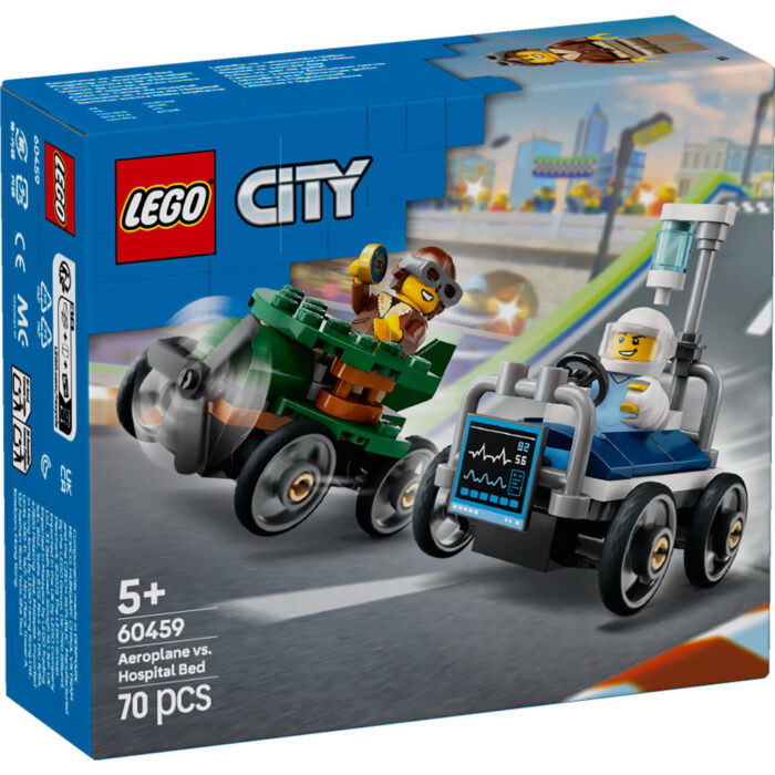 LEGO 60459 City Great Vehicles Raceautopakket:  vliegtuig vs. ziekenhuisbed - Afbeelding 2