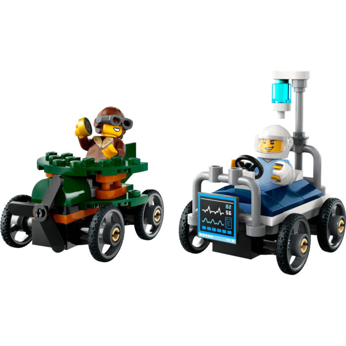 LEGO 60459 City Great Vehicles Raceautopakket:  vliegtuig vs. ziekenhuisbed - Afbeelding 3