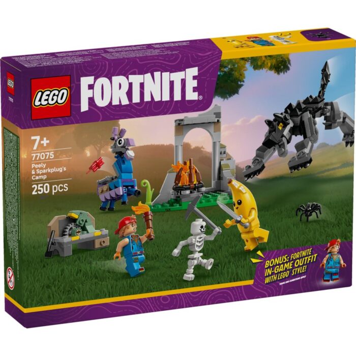 LEGO 77075 Fortnite Peely en Sparkplugs Kamp