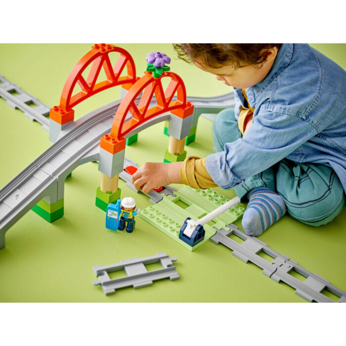 LEGO 1042 DUPLO Treinbrug en rails uitbreidingsset - Afbeelding 5