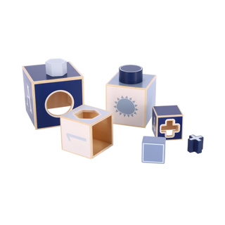 Jipy Stapeltoren Hout Blauw - Afbeelding 3