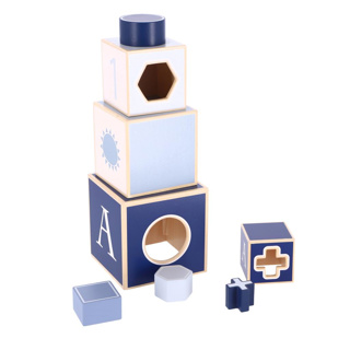 Jipy Stapeltoren Hout Blauw - Afbeelding 4