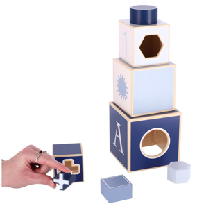 Jipy Stapeltoren Hout Blauw - Afbeelding 5