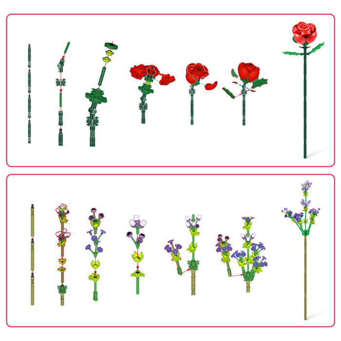 Max bricks Bloemen Rozen Assorti - Afbeelding 4