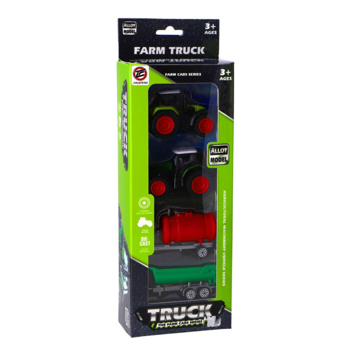 Boerderijset met 2 tractoren en 2 accessoires - Afbeelding 2