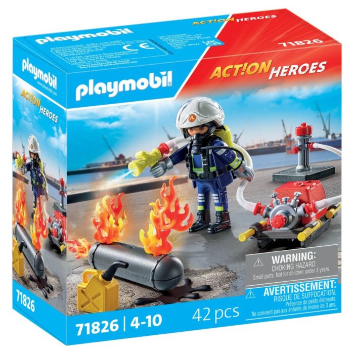 Playmobil 71826 brandweerman met waterpomp