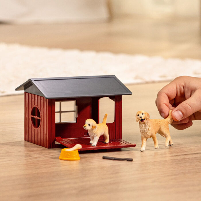 Schleich 42722 Dog Kennel With Golden Retrievers - Afbeelding 2