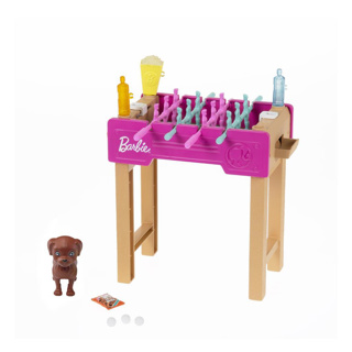 Barbie Mini Playset Voetbaltafel Met Hondje - Afbeelding 2