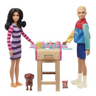 Barbie Mini Playset Voetbaltafel Met Hondje - Afbeelding 4