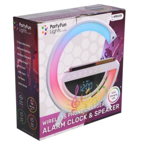 Wekkerradio + tel.oplader + speaker 23x23